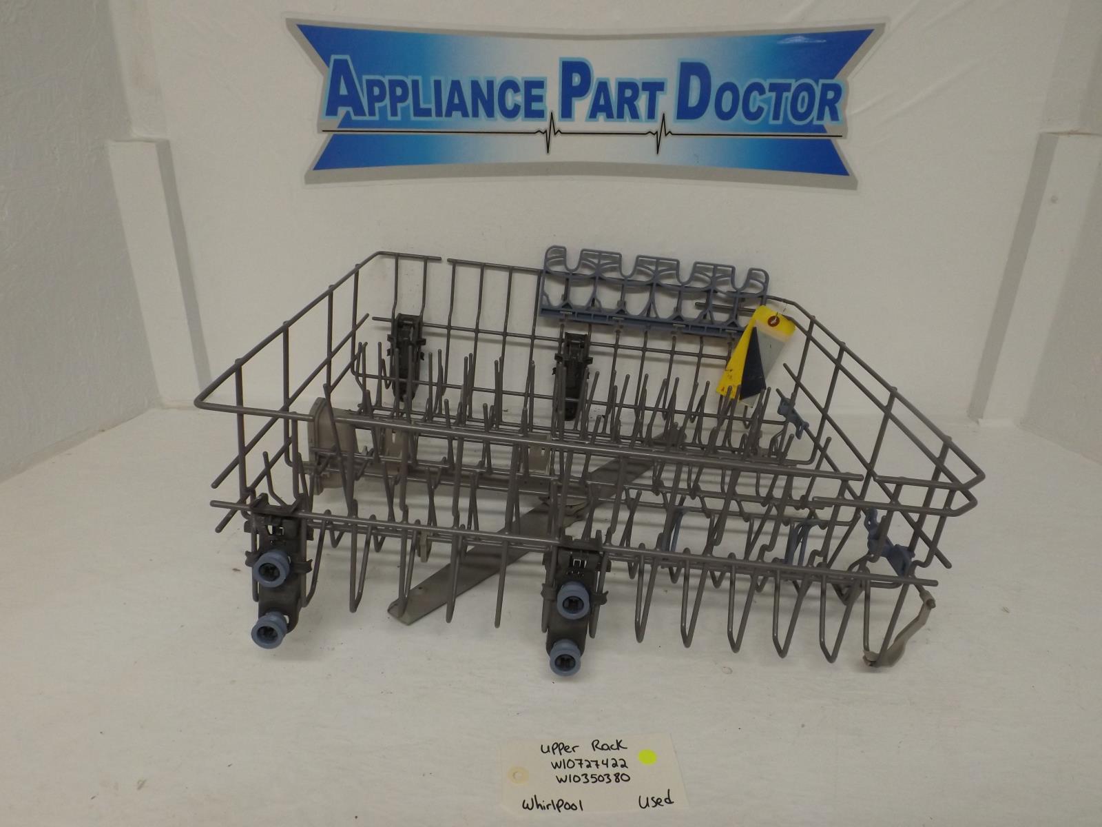 Whirlpool Dishwasher W10727422 W10350380 Upper Rack Used Whirlpool Dishwasher W10727422 W10350380 Upper Rack Used